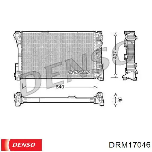 Купити DRM17046 Denso Радіатор двигуна