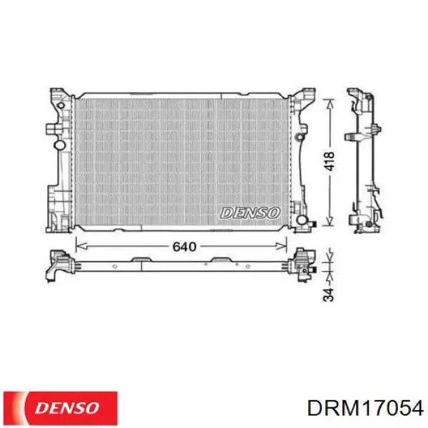 Купити DRM17054 Denso Радіатор двигуна