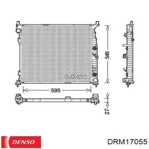 Купити DRM17055 Denso Радіатор двигуна