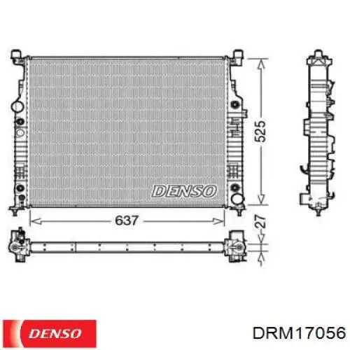 DRM17056 Denso Радіатор охолодження двигуна