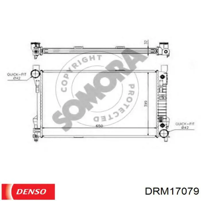 Купити DRM17079 Denso Радіатор двигуна
