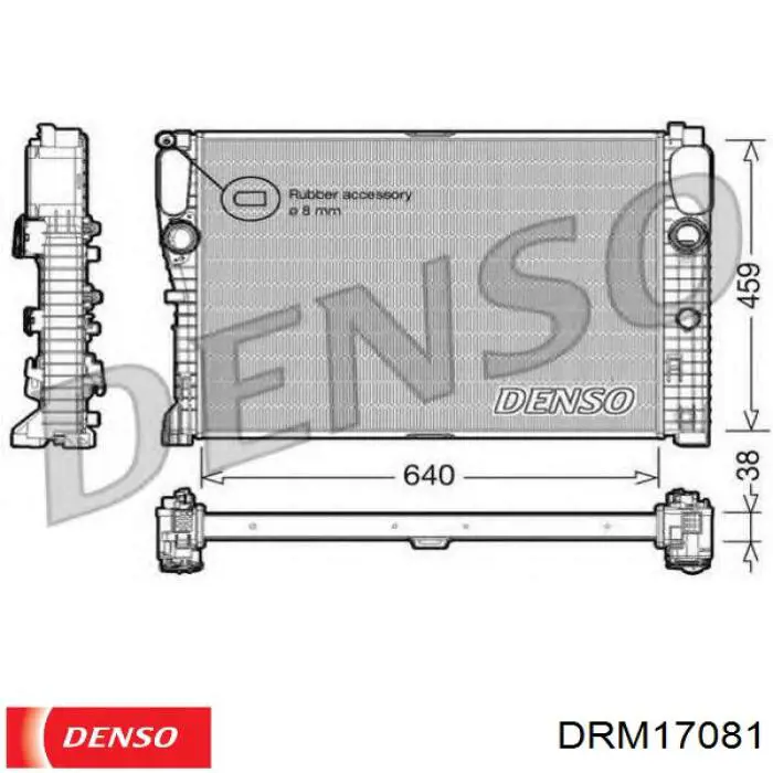 DRM17081 Denso Радіатор охолодження двигуна