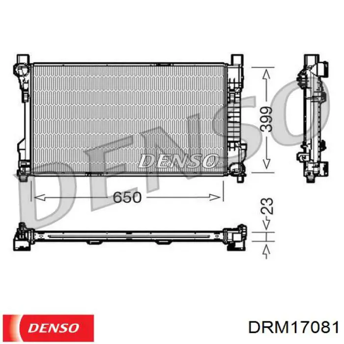 DRM17081 Denso радіатор охолодження двигуна