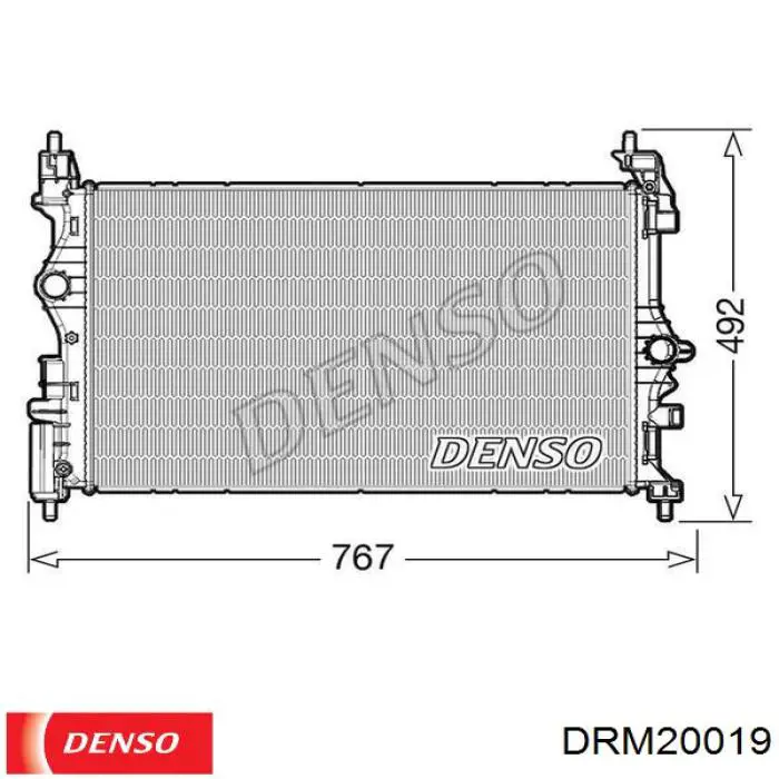 DRM20019 Denso радіатор охолодження двигуна