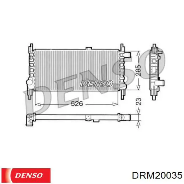 DRM20035 Denso радіатор охолодження двигуна