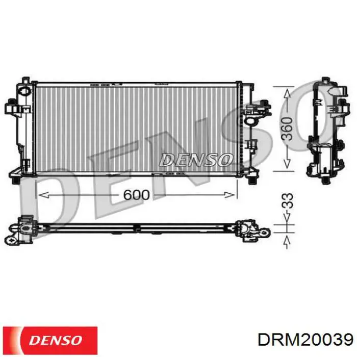 DRM20039 Denso радіатор охолодження двигуна