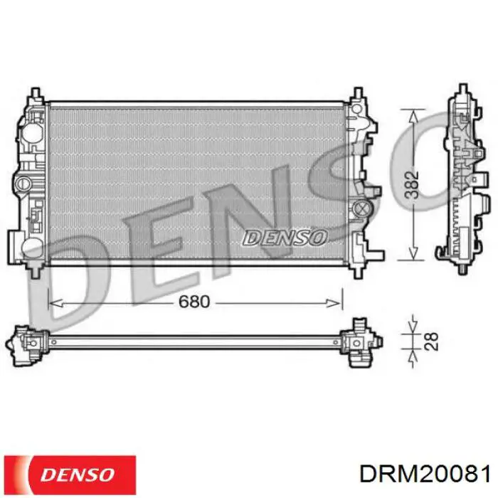 Радіатор DRM20081 Denso
