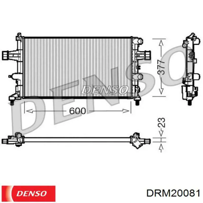 Радіатор охолодження двигуна DRM20081 Denso