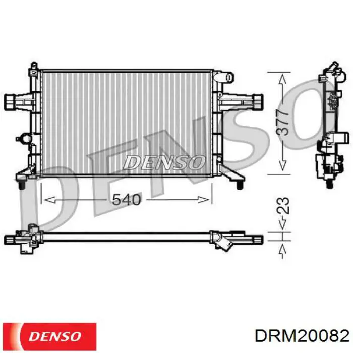 DRM20082 Denso радіатор охолодження двигуна