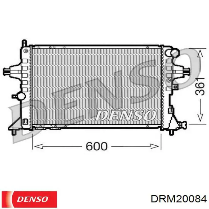DRM20084 Denso радіатор охолодження двигуна