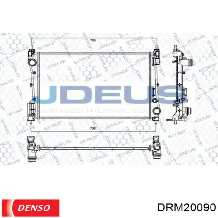 DRM20090 Denso радіатор охолодження двигуна