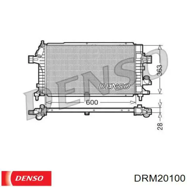 DRM20100 Denso радіатор охолодження двигуна