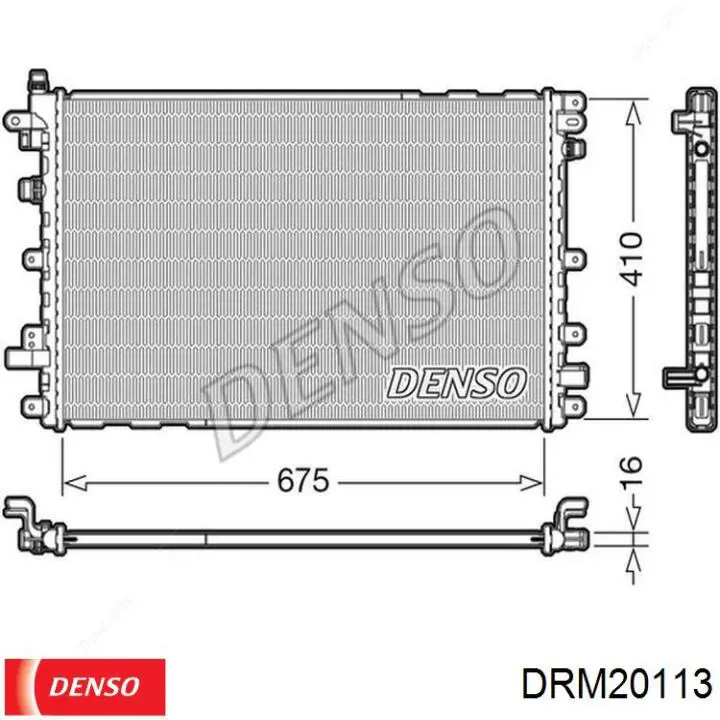 DRM20113 Denso Радіатор охолодження двигуна