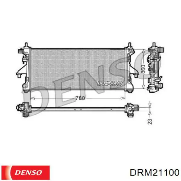 DRM21100 Denso радіатор охолодження двигуна