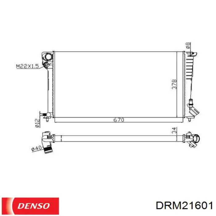Радіатор охолодження Denso DRM21601