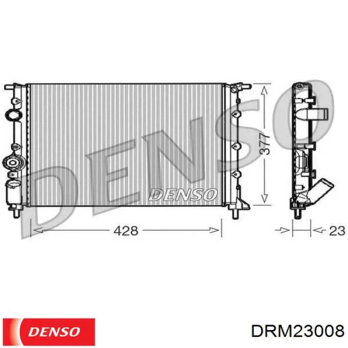 DRM23008 Denso радіатор охолодження двигуна