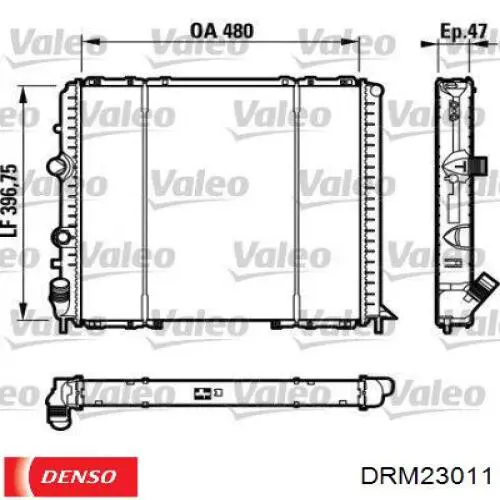 Радіатор DRM23011 Denso