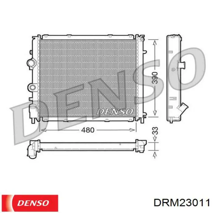 DRM23011 Denso радіатор охолодження двигуна