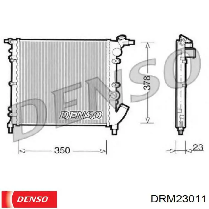 Купити DRM23011 Denso Радіатор двигуна