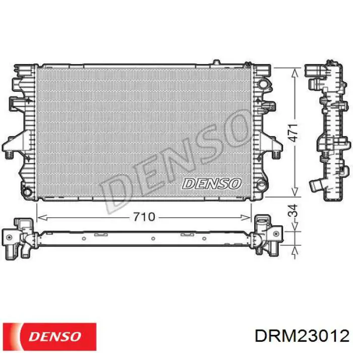 DRM23012 Denso радіатор охолодження двигуна