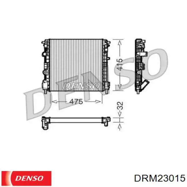 DRM23015 Denso Радиатор