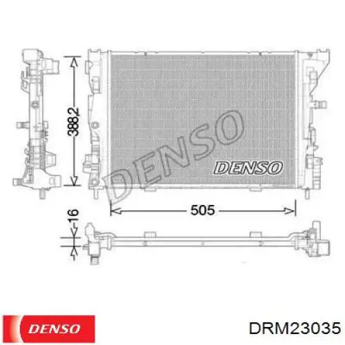 DRM23035 Denso Радіатор охолодження двигуна