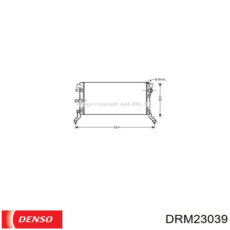 Купити DRM23039 Denso Радіатор двигуна