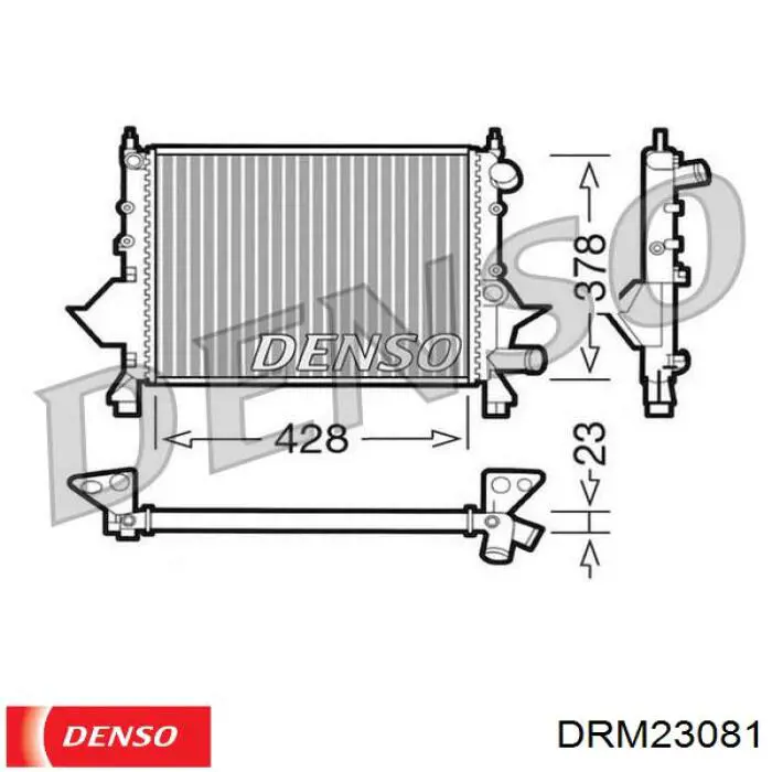 DRM23081 Denso радіатор охолодження двигуна