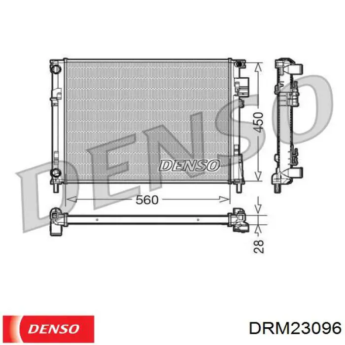 DRM23096 Denso радіатор охолодження двигуна