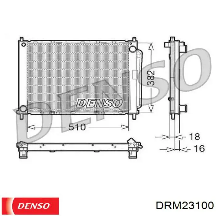 DRM23100 Denso Радіатор охолодження двигуна