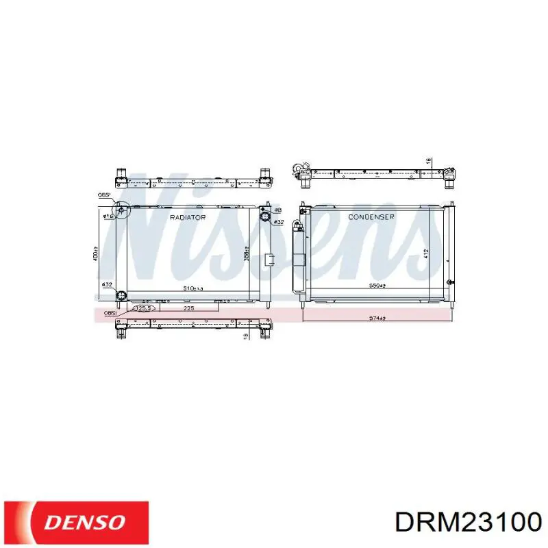 Купити DRM23100 Denso Радіатор двигуна