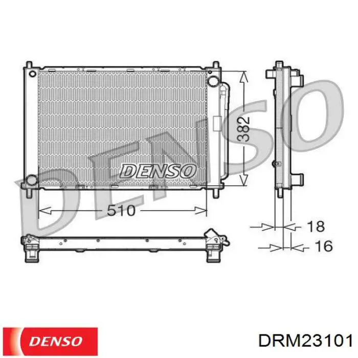 Купити DRM23101 Denso Радіатор двигуна