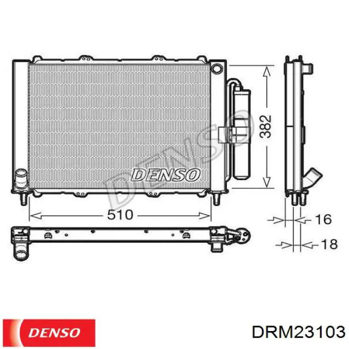 Конденсатор кондиціонера Denso DRM23103 ціна, від 161.48 USD