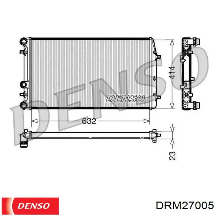 DRM27005 Denso радіатор охолодження двигуна