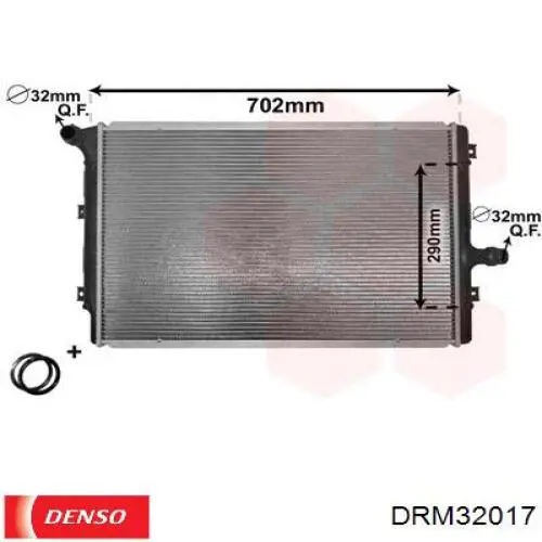 DRM32017 Denso радіатор охолодження двигуна