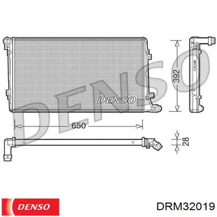 DRM32019 Denso радіатор охолодження двигуна