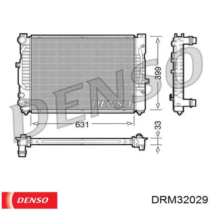 DRM32029 Denso Радіатор охолодження двигуна