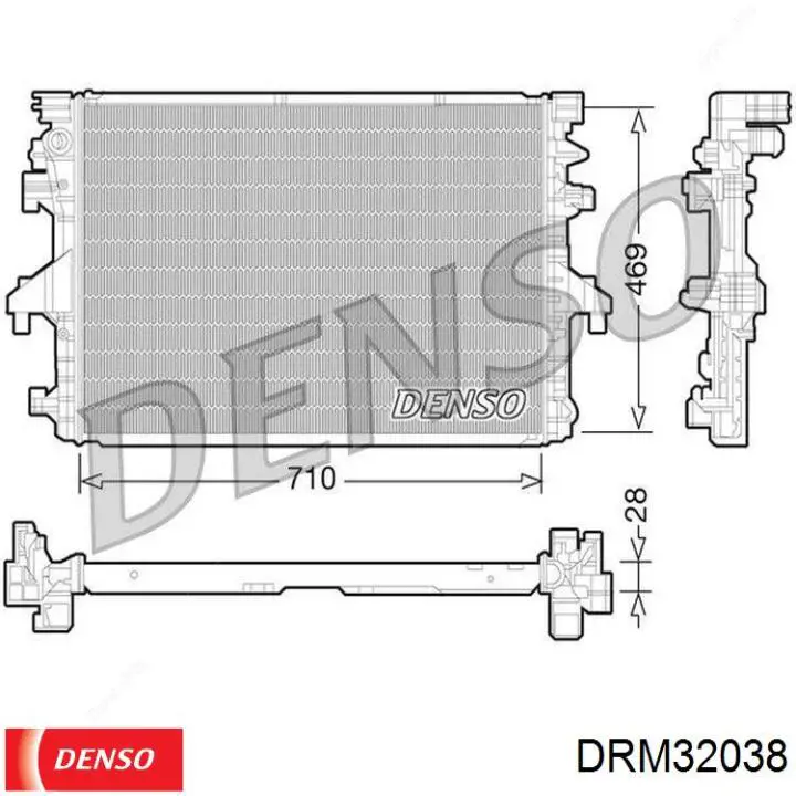 DRM32038 Denso радіатор охолодження двигуна