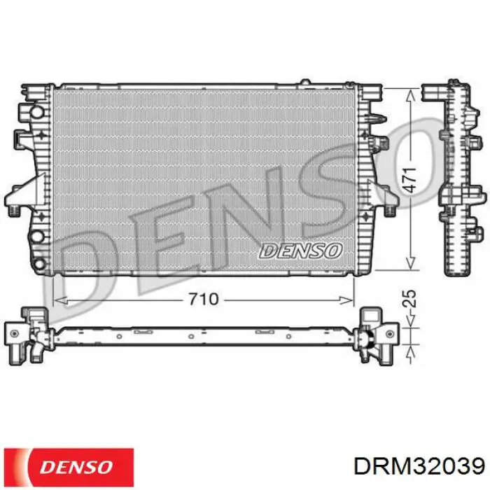Радіатор основний Denso DRM32039 ціна, від 93.01 USD