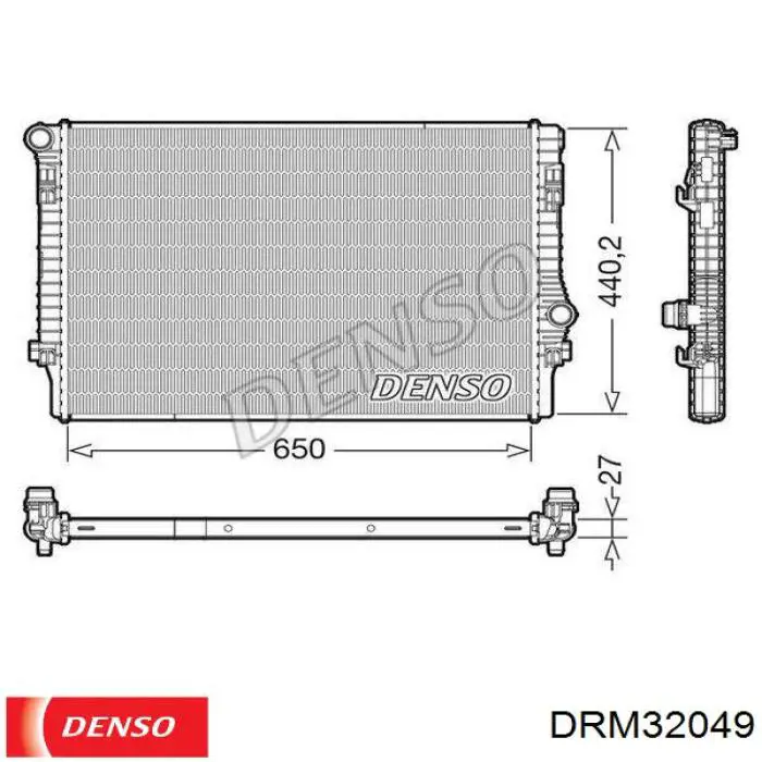 Радіатор основний Denso DRM32049 ціна, від 93.75 USD