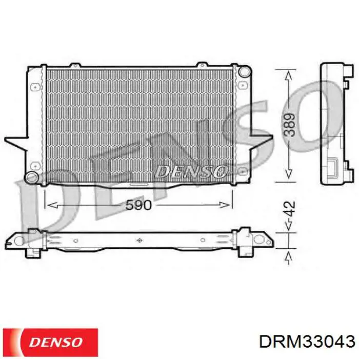 Радіатор охолодження двигуна DRM33043 Denso