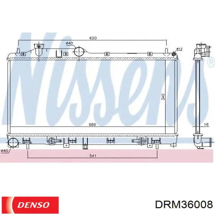 Радіатор DRM36008 Denso