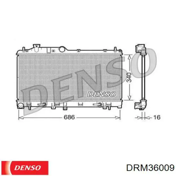 Радіатор охолодження двигуна DRM36009 Denso