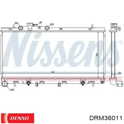 Радіатор охолодження двигуна DRM36011 Denso