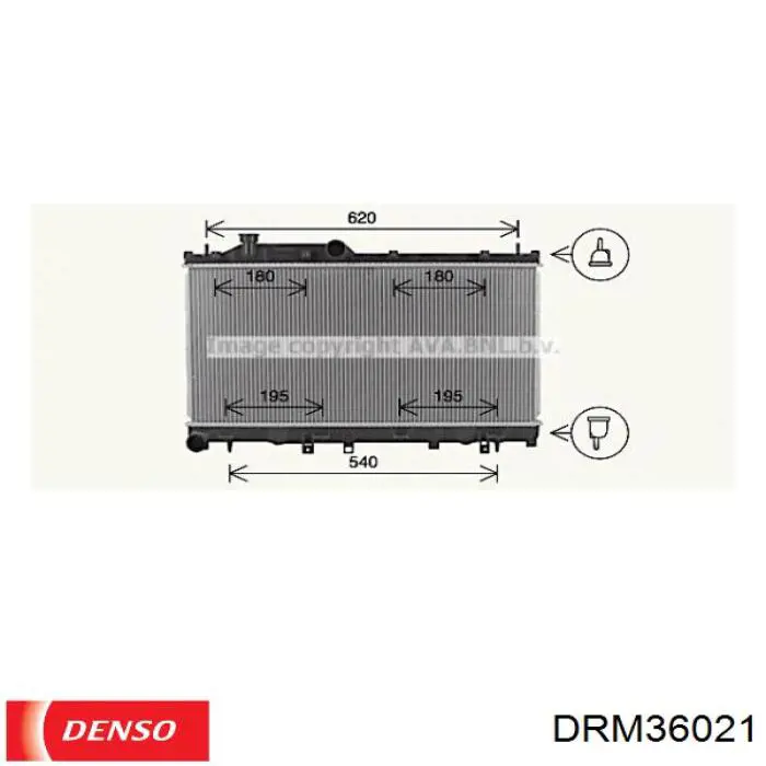 Купити DRM36021 Denso Радіатор двигуна