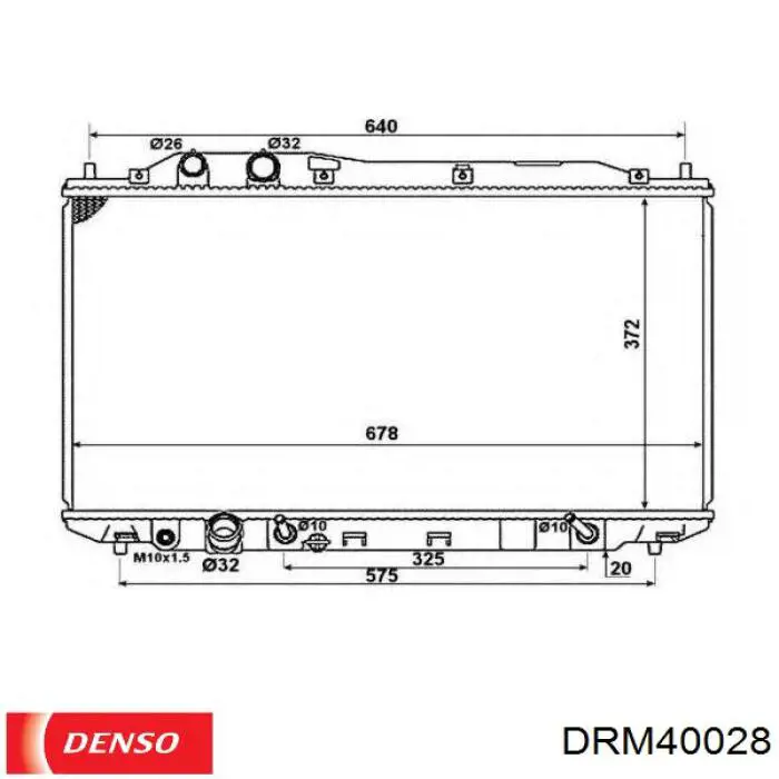 DRM40028 Denso радіатор охолодження двигуна