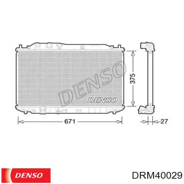 Радіатор основний Denso DRM40029 ціна, від 80.55 USD