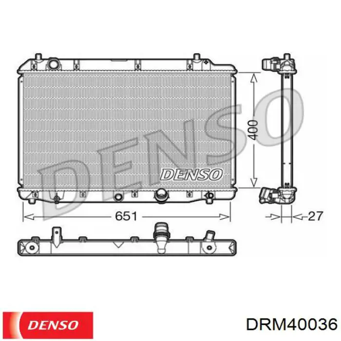 Радіатор основний Denso DRM40036 ціна, від 156.15 USD