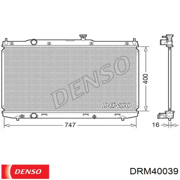 Купити DRM40039 Denso Радіатор двигуна