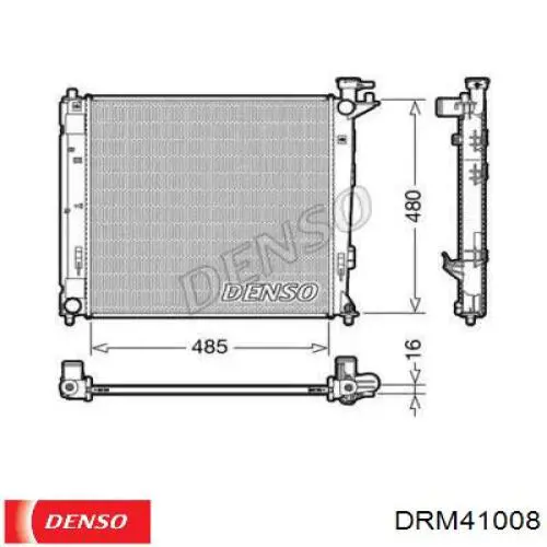 Радіатор охолодження двигуна DRM41008 Denso